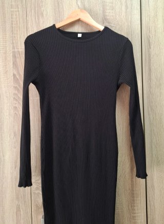 Vestido ajustado largo canalé Shein minimalista L