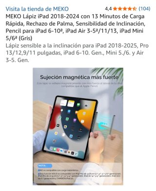 Lápiz Stylus iPad Gris