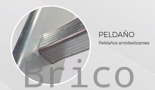 Escalera Aluminio 3x15 - 4+4+4 M - 80x25mm