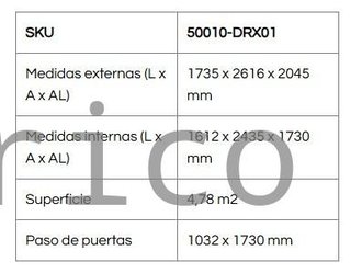 Caseta Metálica Top Titan 173x261x204 cm - Duramax