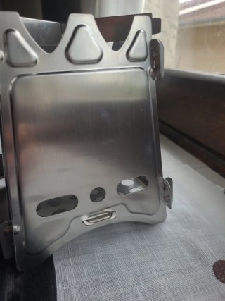 Estufa leña plegable + cerbatana + funda