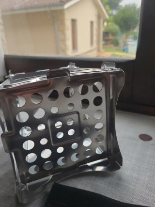 Estufa leña plegable + cerbatana + funda
