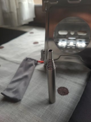 Estufa leña plegable + cerbatana + funda