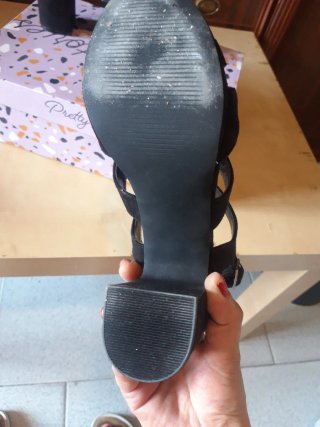 Sandalias de tacón Pretty Stories negras