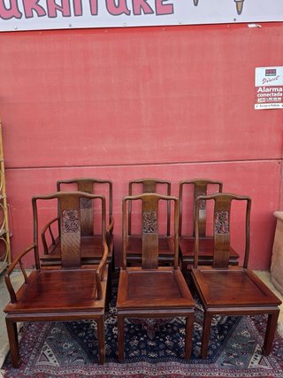 Juego 6 Sillas Comedor Estilo Dinastía Ming