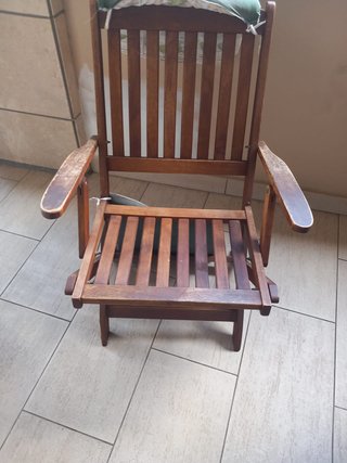 Tavolo legno esterno + 4 sedie pieghevoli
