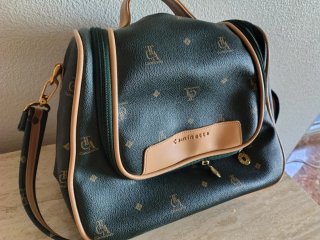 Bolso de mano Caminatta Piel Marrón y Verde
