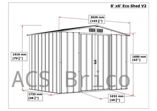 Caseta Metálica Eco Altea 173x262x191 cm - Duramax