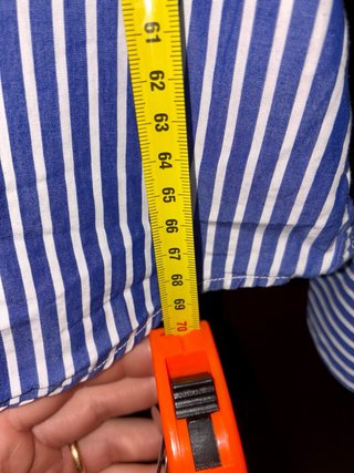 Camicia a Righe Blu e Bianche Tg L 100% Cotone
