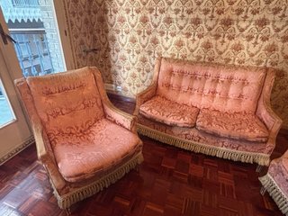 Juego de sillones vintage de madera