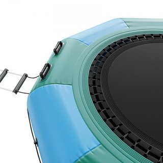 Bouncer de Agua Inflable, Trampolín Recreativo de Agua de 10 pies, Plataforma de Salto Portátil con Escalera de 3 Pasos y Bomba de Aire Eléctrica, Rebotador Flotante para Niños y Adultos para Pisc...