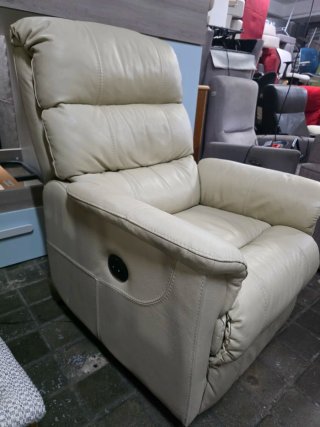 Sillón Eléctrico Beige Cuero