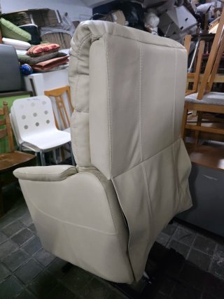 Sillón Eléctrico Beige Cuero