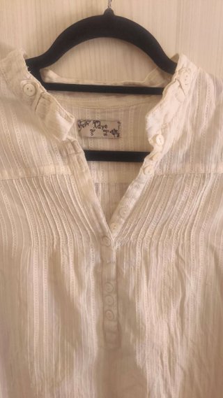 Blusa algodón con bolsillos estilo boho PullBear