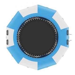 Bouncer de Agua Inflable, Trampolín Recreativo de Agua de 10 pies, Plataforma de Salto Portátil con Escalera de 3 Pasos y Bomba de Aire Eléctrica, Rebotador Flotante para Niños y Adultos para Pisc...
