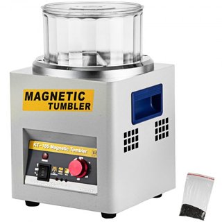 KT-185 Tumbler Magnético de 180 mm Pulidor de Joyería y Acabador para Pulido con Dirección y Tiempo Ajustables para Joyería