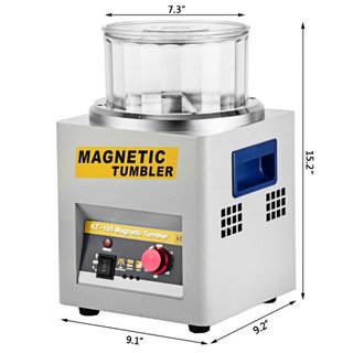 KT-185 Tumbler Magnético de 180 mm Pulidor de Joyería y Acabador para Pulido con Dirección y Tiempo Ajustables para Joyería