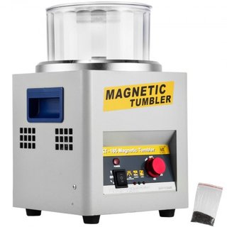 KT-185 Tumbler Magnético de 180 mm Pulidor de Joyería y Acabador para Pulido con Dirección y Tiempo Ajustables para Joyería