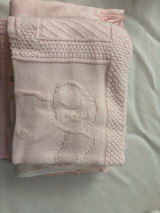 Mantas rosa bebé para cuna/cochecito
