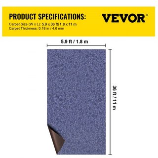 Alfombra de Interior y Exterior 5.9x36ft Alfombra Exterior con Respaldo Impermeable Alfombra Exterior para Patio Porche Deck Garaje Alfombra de Área Exterior Runner Alfombra de Porche Antideslizan...