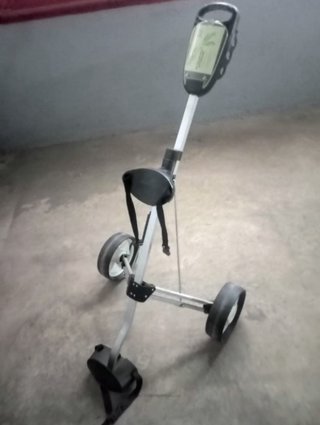 Carrito y bolsa de golf
