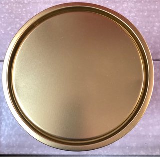 Caja metálica Espinaler azul y dorada
