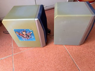 Altavoces Aiwa Azul Marino y Plateado