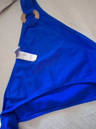 Braguita bikini azul con lazo