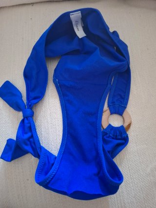 Braguita bikini azul con lazo