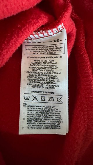 Felpa Adidas girocollo rossa taglia M