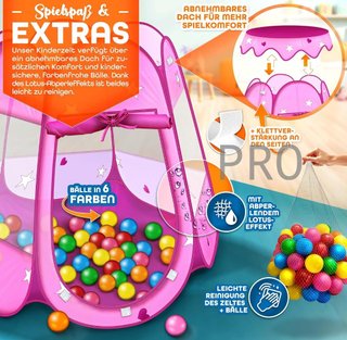 Tienda de campaña infantil con bolas - Kiduku