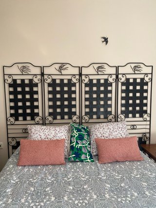 Cabecero de cama de forja negro