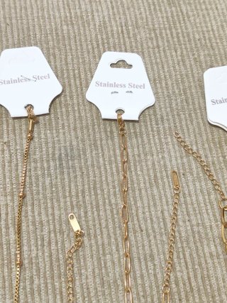 4 Braccialetti Placcati in Oro 18K