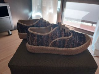 Esparteñas con plataforma multicolor