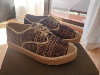 Esparteñas con plataforma multicolor