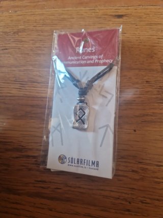 Collar Vikingo Runas color  Plata