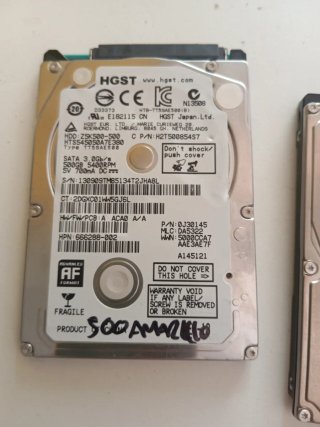 Lote 5 Discos Duros 2.5 HGST/Hitachi/Toshiba