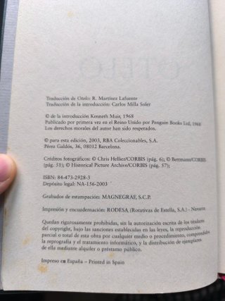 Libros Shakespeare