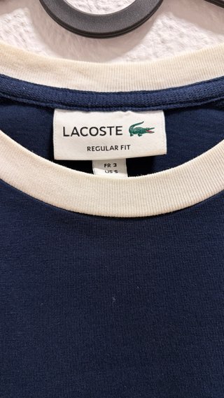 Camiseta Lacoste Azul y Verde Talla M