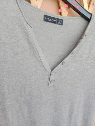 Suéter Zara Man Gris Talla M