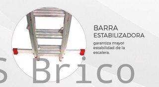 Escalera Aluminio 3x9 - 2,5+2,5+2,5 M - 66x25mm