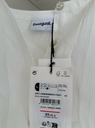 Blusa Desigual bordada floral Talla L