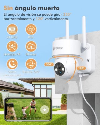 Camara vigilancia WiFi Exterior Solar NUEVA