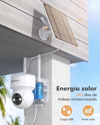 Camara vigilancia WiFi Exterior Solar NUEVA