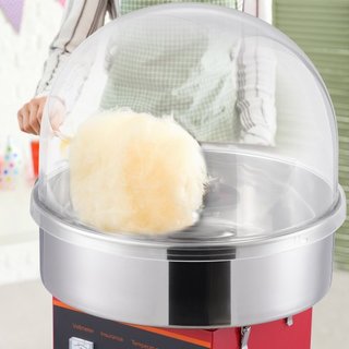 Máquina de Algodón de Azúcar Eléctrica, Fabricante de Algodón de Azúcar de 1000W, Máquina Comercial de Algodón de Azúcar con Tapa, Tazón de Acero Inoxidable, Cucharón de Azúcar, Cajón, Perfecta pa...