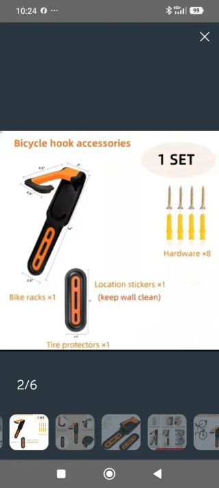 Soporte Pared Bicicleta