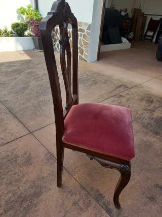 Juego de 6 Sillas de Comedor de Madera de castaño