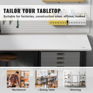 Mesa Superior, 55" x 28" x 1", Capacidad de Carga de 220.5 lbs, Escritorio de Tablero de Partículas Universal de Una Sola Pieza para Marco de Escritorio de Pie Eléctrico Ajustable en Altura, Encim...