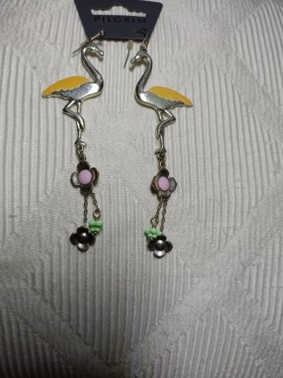 Flamingo earrings