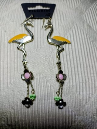 Flamingo earrings